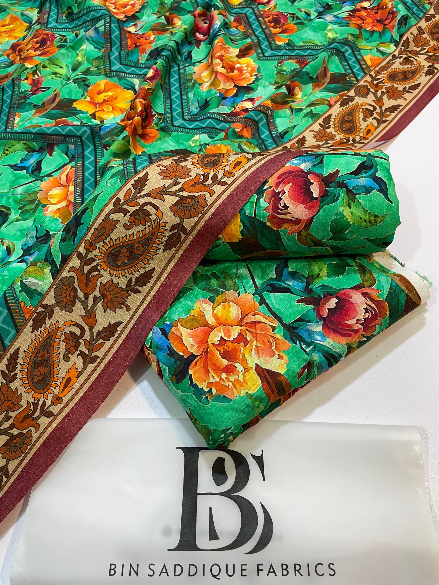 Bana Doria Linen – All Over Printed 3 Piece Suit