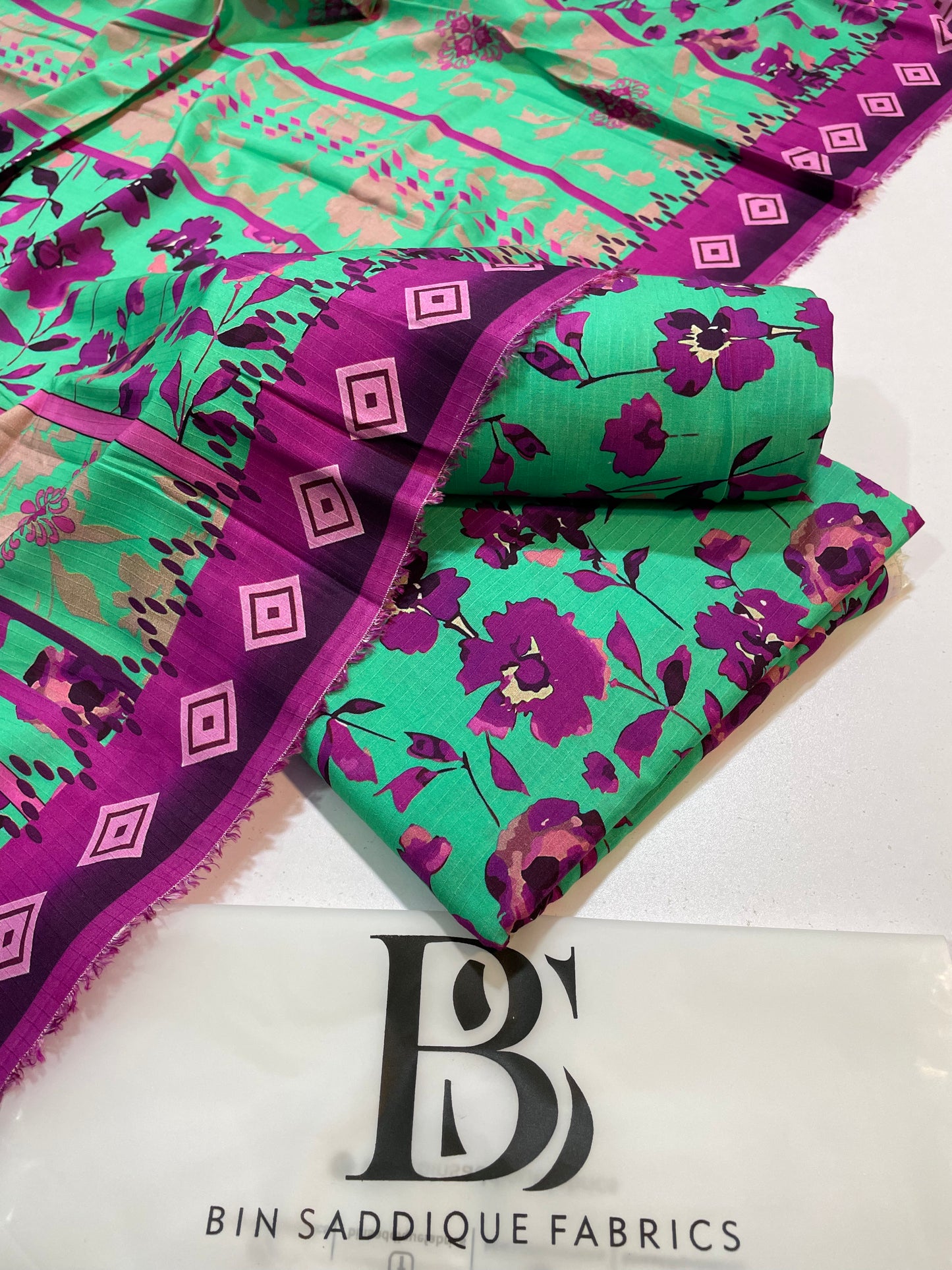 Bana Doria Linen – All Over Printed 3 Piece Suit