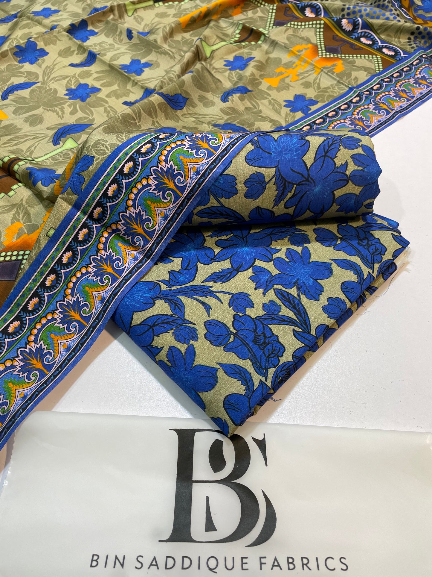 Bana Doria Linen – All Over Printed 3 Piece Suit