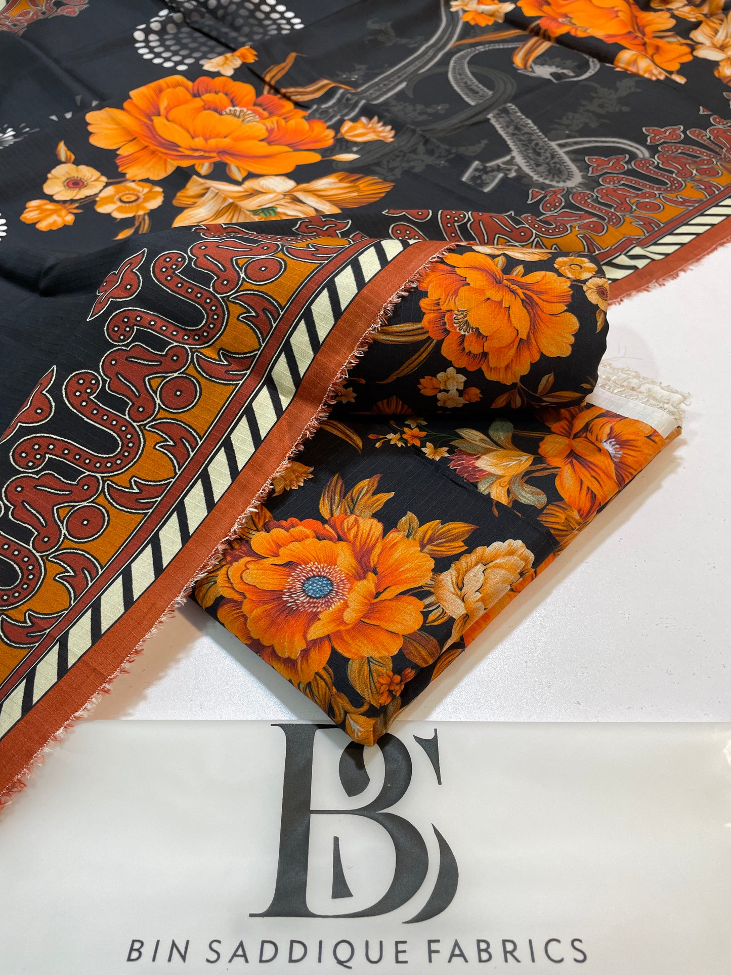 Bana Doria Linen – All Over Printed 3 Piece Suit