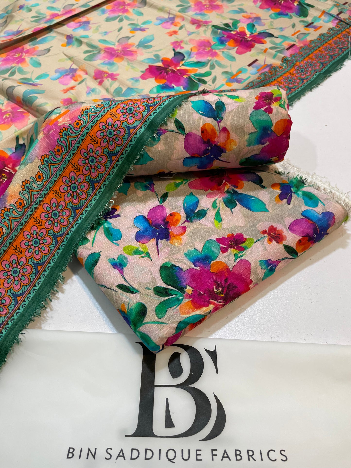 Bana Doria Linen – All Over Printed 3 Piece Suit