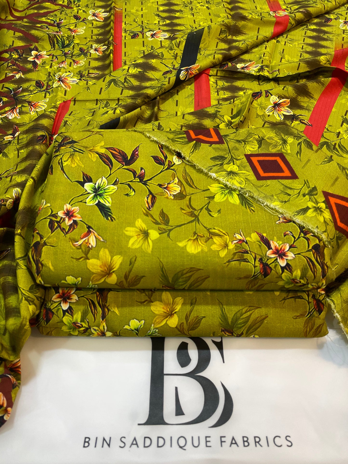 Bana Doria Linen – All Over Printed 3 Piece Suit