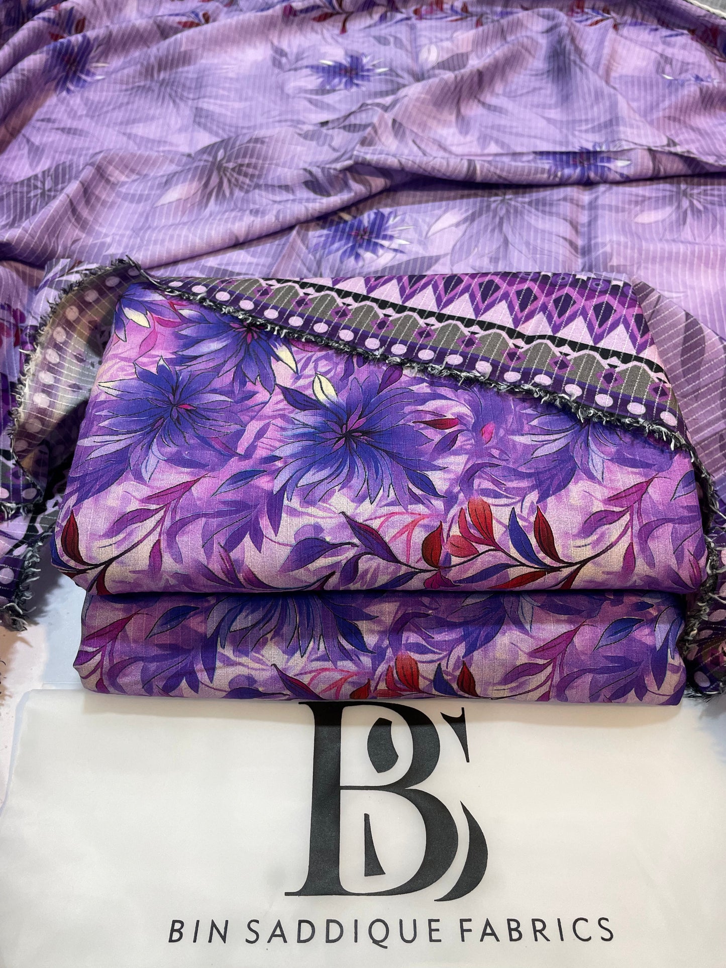 Bana Doria Linen – All Over Printed 3 Piece Suit